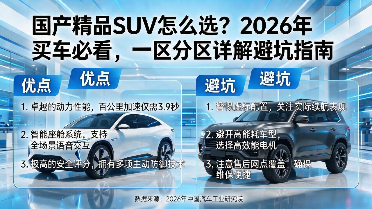 国产精品SUV怎么选？2026年买车必看，一区分区详解避坑指南
